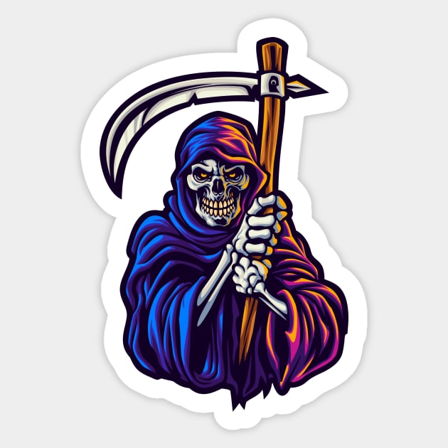 GRIM REAPER Sticker by lldesigns